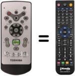 Replacement remote control Toshiba MEDIACENTER SLIM