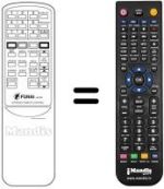 Replacement remote control INFRARED REMOTE CONTROL