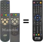Gleichwertige Fernbedienung JVC AV 21JT5