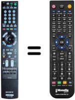 Gleichwertige Fernbedienung Sony KDL-46 X2000 AEP