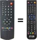 Replacement remote control Roadstar CTV 2834 TS / S