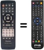 Replacement remote control Pioneer DV 535
