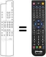 Replacement remote control Blaupunkt PS 55-21 VT