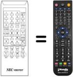 Gleichwertige Fernbedienung RC-1008 E VIDEOTEXT