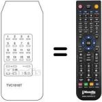 Replacement remote control TVC 1016 T