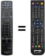 Replacement remote control Panasonic TX-P55VT30B