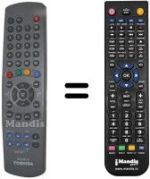 Replacement remote control Toshiba 32 MW 7 DG