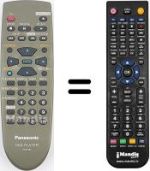 Gleichwertige Fernbedienung Panasonic DVD RV 20