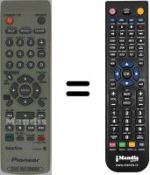 Gleichwertige Fernbedienung Pioneer DVR 433 HS