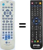 Gleichwertige Fernbedienung LG DV 8900 C