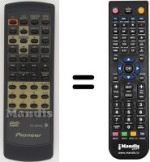 Replacement remote control Pioneer DV 525