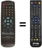 Replacement remote control Hitachi DV-P 505 E