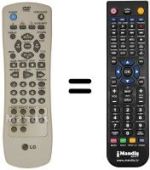 Gleichwertige Fernbedienung LG DVD 5183