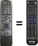Replacement remote control Hitachi DV-W 1 E