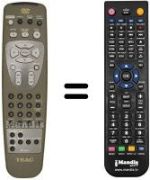 Replacement remote control TEAK DV-H350