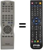Replacement remote control TEAK DV-3300