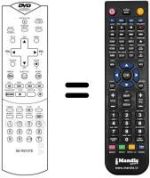 Gleichwertige Fernbedienung Toshiba SD-3107 E
