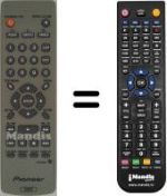 Replacement remote control Pioneer DV U7