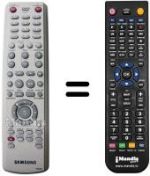Gleichwertige Fernbedienung Samsung DVD-HR721