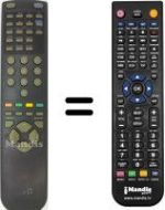 Gleichwertige Fernbedienung JVC 79000250101