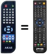 Gleichwertige Fernbedienung Akai AK-DVB12
