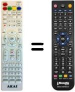Replacement remote control Akai ATE-22Y604W