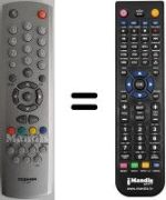 Replacement remote control Toshiba 33N23G