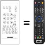 Gleichwertige Fernbedienung Toshiba 257S9F