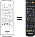 Replacement remote control Toshiba 2836DF