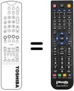 Gleichwertige Fernbedienung Toshiba 23306069