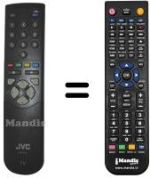 Replacement remote control JVC RM-C501C