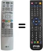 Replacement remote control LG 6710V00141K