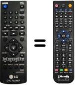 Gleichwertige Fernbedienung LG DV647
