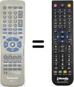 Replacement remote control Panasonic N2QAKB000003