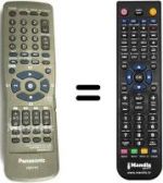 Gleichwertige Fernbedienung Panasonic N2QAKB000031