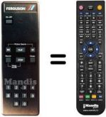 Replacement remote control Thorn FV10B
