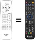 Replacement remote control Daewoo 48B3822D05