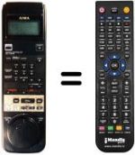 Gleichwertige Fernbedienung Aiwa HV-G75