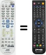 Replacement remote control JVC DR-MV1B