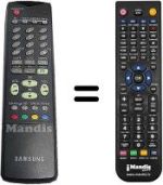 Replacement remote control Samsung CW30A90SD