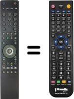 Replacement remote control Grundig VISION326 3931T 2