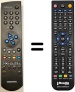 Replacement remote control Grundig ST84-899 DOLBY