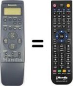 Replacement remote control Panasonic VEQ1866