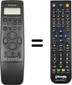 Gleichwertige Fernbedienung Panasonic NV-HD610