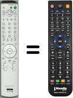 Replacement remote control Sony KDLV40A11E