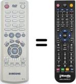 Gleichwertige Fernbedienung Samsung DVD-P142