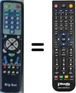 Replacement remote control Bigsat DSR5500 DELUXE