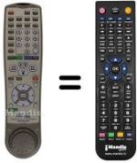 Replacement remote control Hitachi DV-W1