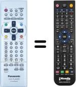 Replacement remote control Panasonic DVD-XV10