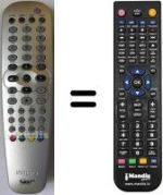 Gleichwertige Fernbedienung Philips DVD-R7250H / 58